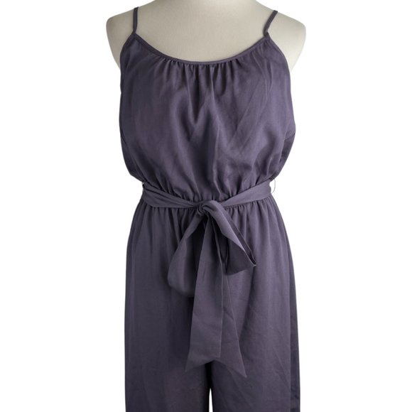 NAKED ZEBRA Jumpsuit Size Small NWT Purple Thin Straps Elastic Waist Legs Belt - Picture 5 of 5